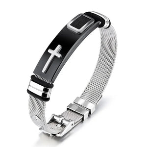 Cross Steel Bracelet – Blessed