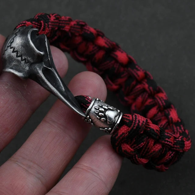 Raven Head Skull Bracelet