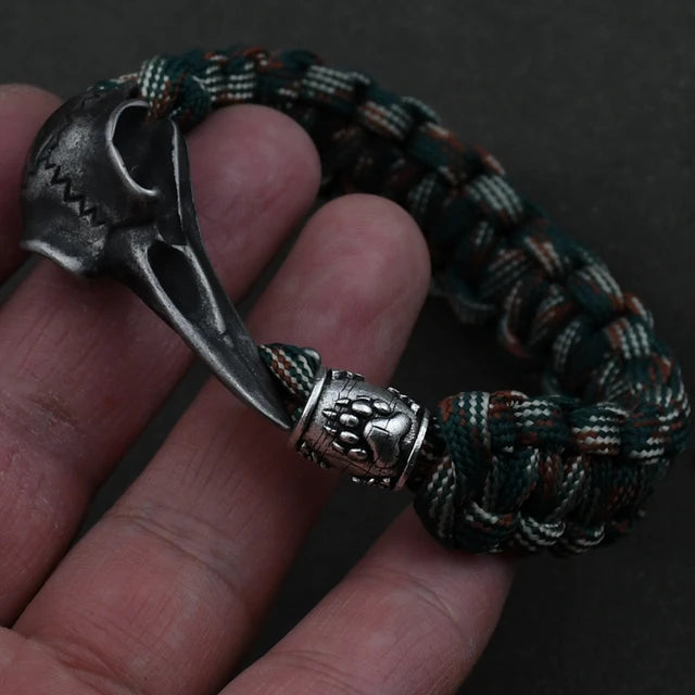 Raven Head Skull Bracelet