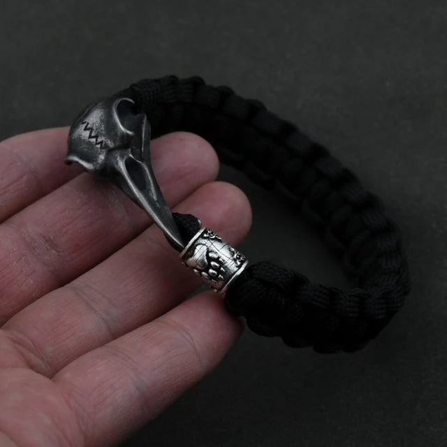 Raven Head Skull Bracelet