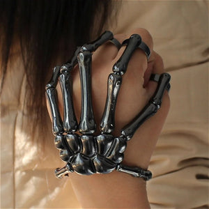 Gothic Skeleton Hand Bracelet - Memento Mori