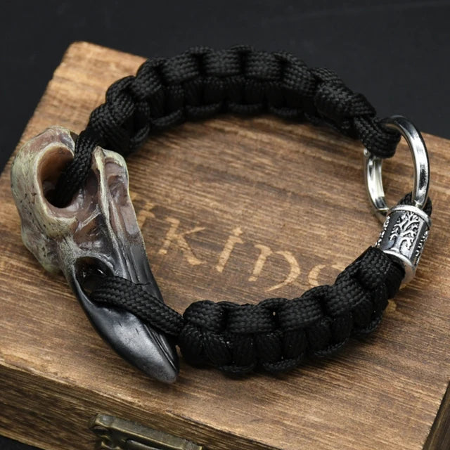 Raven Head Skull Bracelet