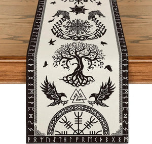Viking Linen Table Runner - Protection - My Ancient Relics
