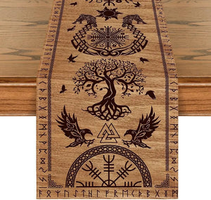 Viking Linen Table Runner - Protection - My Ancient Relics