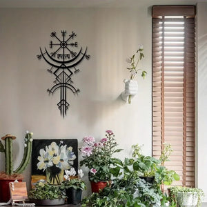 Viking Rune Metal Wall Hanging Decor - My Ancient Relics